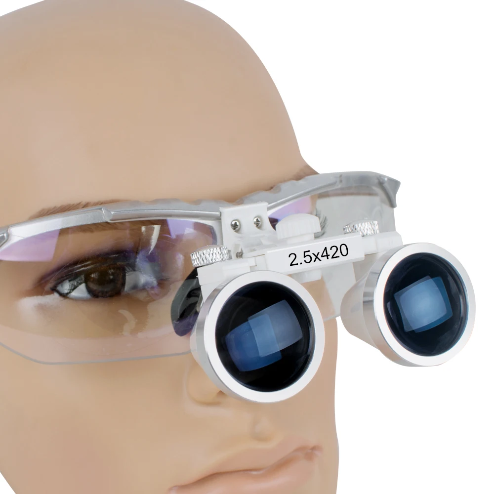 Dentist Dental Surgical Medical Binocular Loupes 2.5X 420mm Optical Glass Loupe for Teeth Whitening
Dentist Dental Surgical Medical Binocular Loupes 2.5X 420mm Optical Glass Loupe for Teeth Whitening