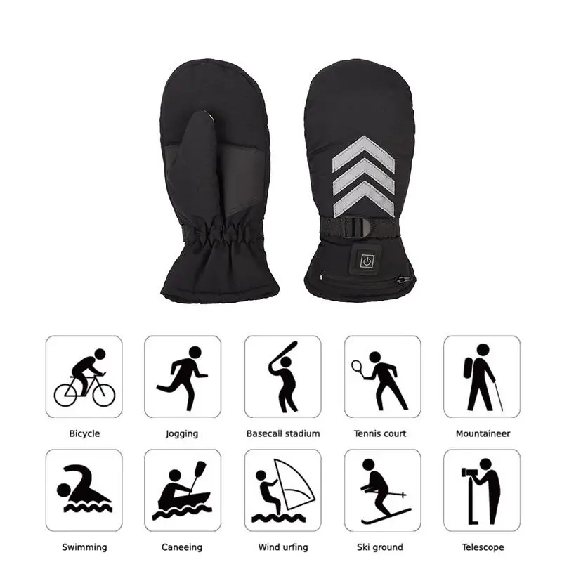1 Pair Rechargeable Electric Heated Gloves Temperature Adjustable Waterproof Reflective Back Touch Screen Motorcycle for Unisex
1 Pair Rechargeable Electric Heated Gloves Temperature Adjustable Waterproof Reflective Back Touch Screen Motorcycle for Unisex