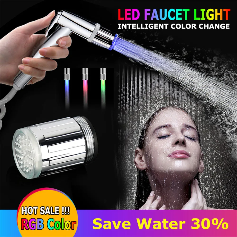 Wholesale Light up Glowing Water Taps Faucet Smart RGB Temperature Controlled Colorful Changing Basin Shower Head Faucet Nozzle
Wholesale Light up Glowing Water Taps Faucet Smart RGB Temperature Controlled Colorful Changing Basin Shower Head Faucet Nozzle