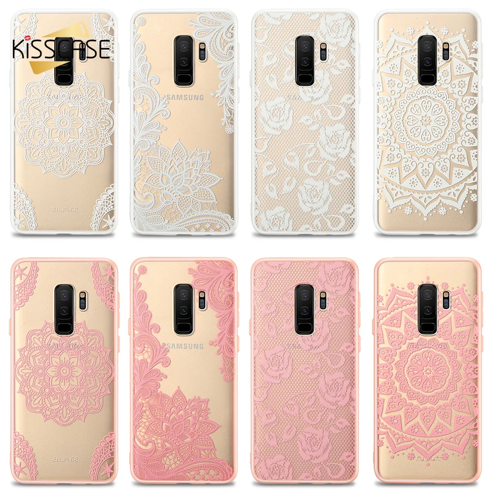 Роскошный чехол KISSCASE с 3D кружевом Черная роза для телефона Xiaomi Mi 5X 6X A1 A2 Redmi Note 3 4 5