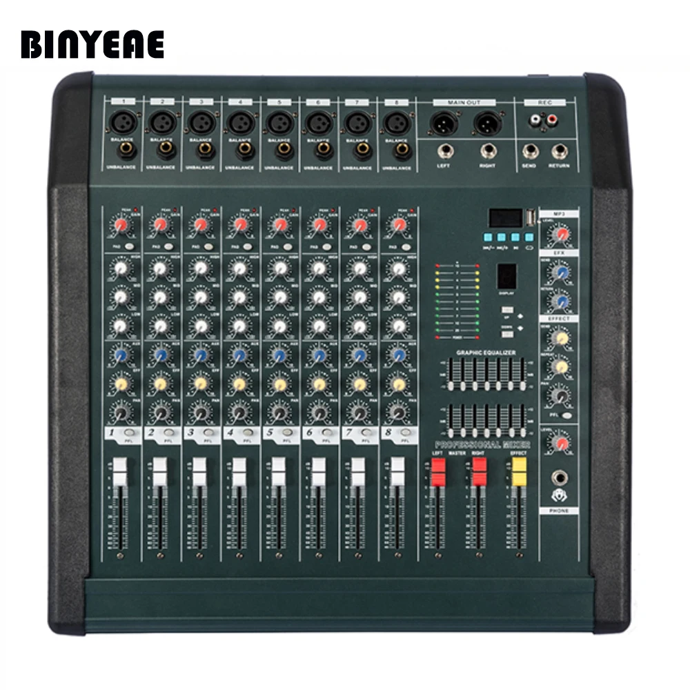 Новый MX808D USB Профессиональный Мощный аудио DJ миксер 8 каналов Mezcladora De DJ Power 350Wx2
Новый MX808D USB Профессиональный Мощный аудио DJ миксер 8 каналов Mezcladora De DJ Power 350Wx2