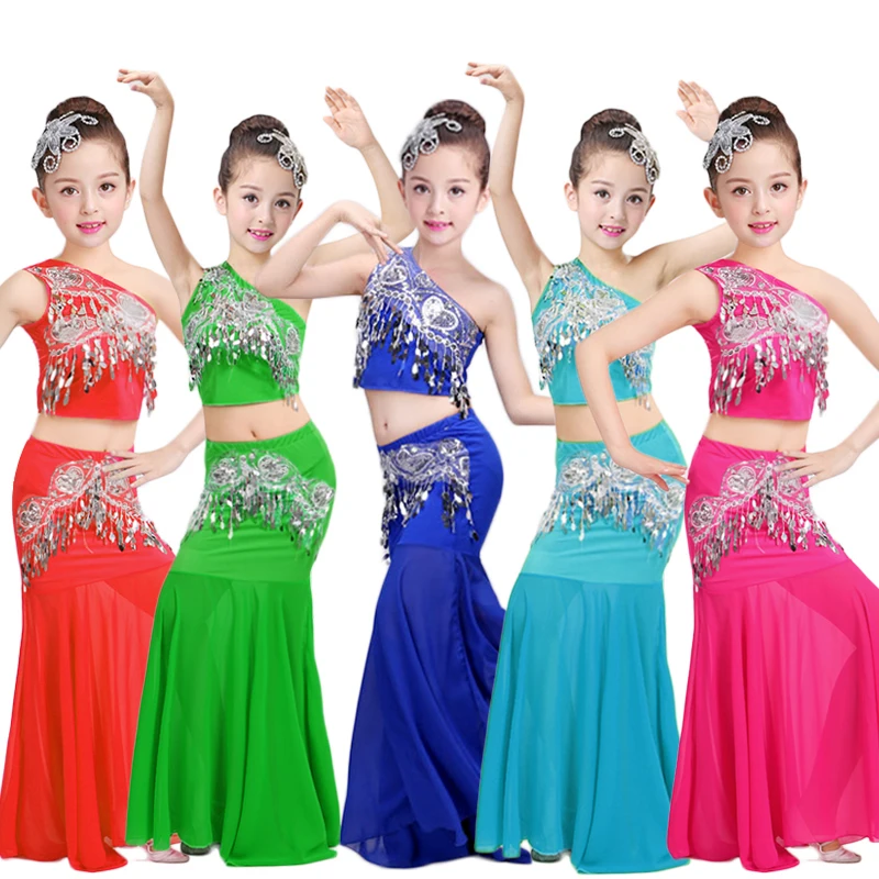 Songyueixia Kids Girls Belly Dancing Costumes 3PCs Women Shoulder Off Vest Fish Tail Skirt Sequin Design Children Cosplay Stage
Songyueixia Kids Girls Belly Dancing Costumes 3PCs Women Shoulder Off Vest Fish Tail Skirt Sequin Design Children Cosplay Stage
