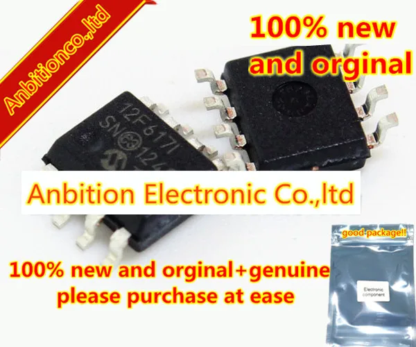 10pcs 100% new and orginal PIC12F617-I/SN SOP8 8-Pin, Flash-Based 8-Bit CMOS Microcontrollers in stock
10pcs 100% new and orginal PIC12F617-I/SN SOP8 8-Pin, Flash-Based 8-Bit CMOS Microcontrollers in stock