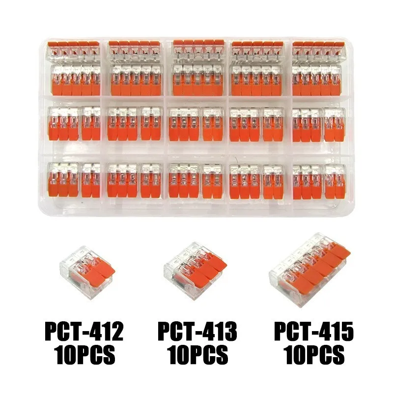 type 412-415 30PCS/BOX Electrical Wiring Terminals Household Wire Connectors Fast Terminals For Connection Of Wires
type 412-415 30PCS/BOX Electrical Wiring Terminals Household Wire Connectors Fast Terminals For Connection Of Wires