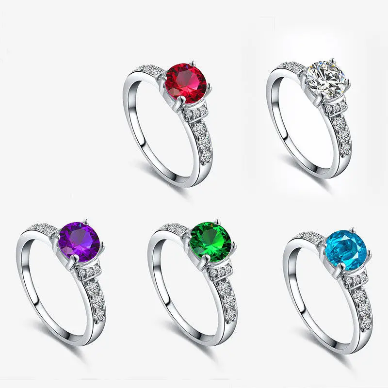 Jewelry Fashion Size 5-8 Wedding Women wholesale Silver Filled Engagement Wedding zircon ring 1 pc Alloy Gifts Blue Round
Jewelry Fashion Size 5-8 Wedding Women wholesale Silver Filled Engagement Wedding zircon ring 1 pc Alloy Gifts Blue Round