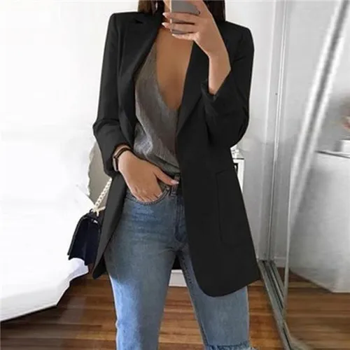 New Women Ladies Blazer Casual Mid Long Trench Coat Fashion Lapel Slim Cardigan Fashion Outdoor Blazers
New Women Ladies Blazer Casual Mid Long Trench Coat Fashion Lapel Slim Cardigan Fashion Outdoor Blazers