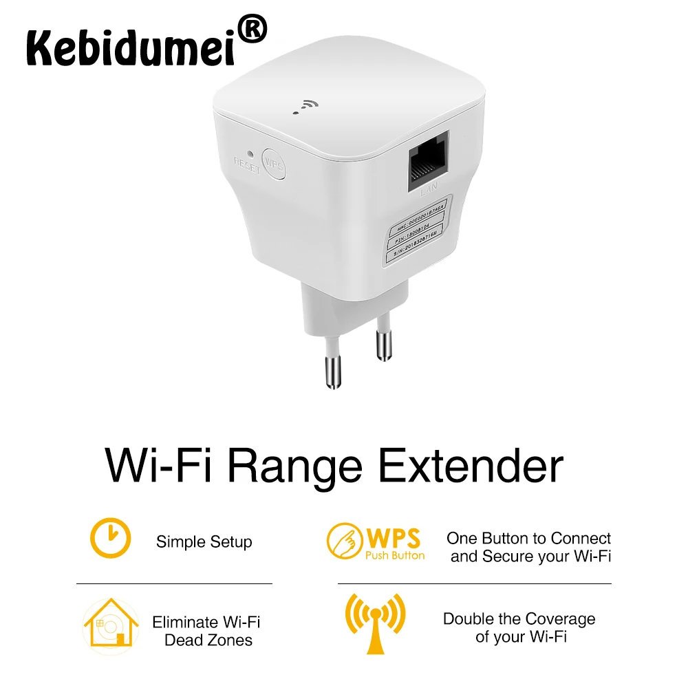 Kebidumei Wifi Repeater 802.11N/B/G Computer Networking Range Expander Wireless 300M Roteador Signal Boosters EU/US plug
Kebidumei Wifi Repeater 802.11N/B/G Computer Networking Range Expander Wireless 300M Roteador Signal Boosters EU/US plug