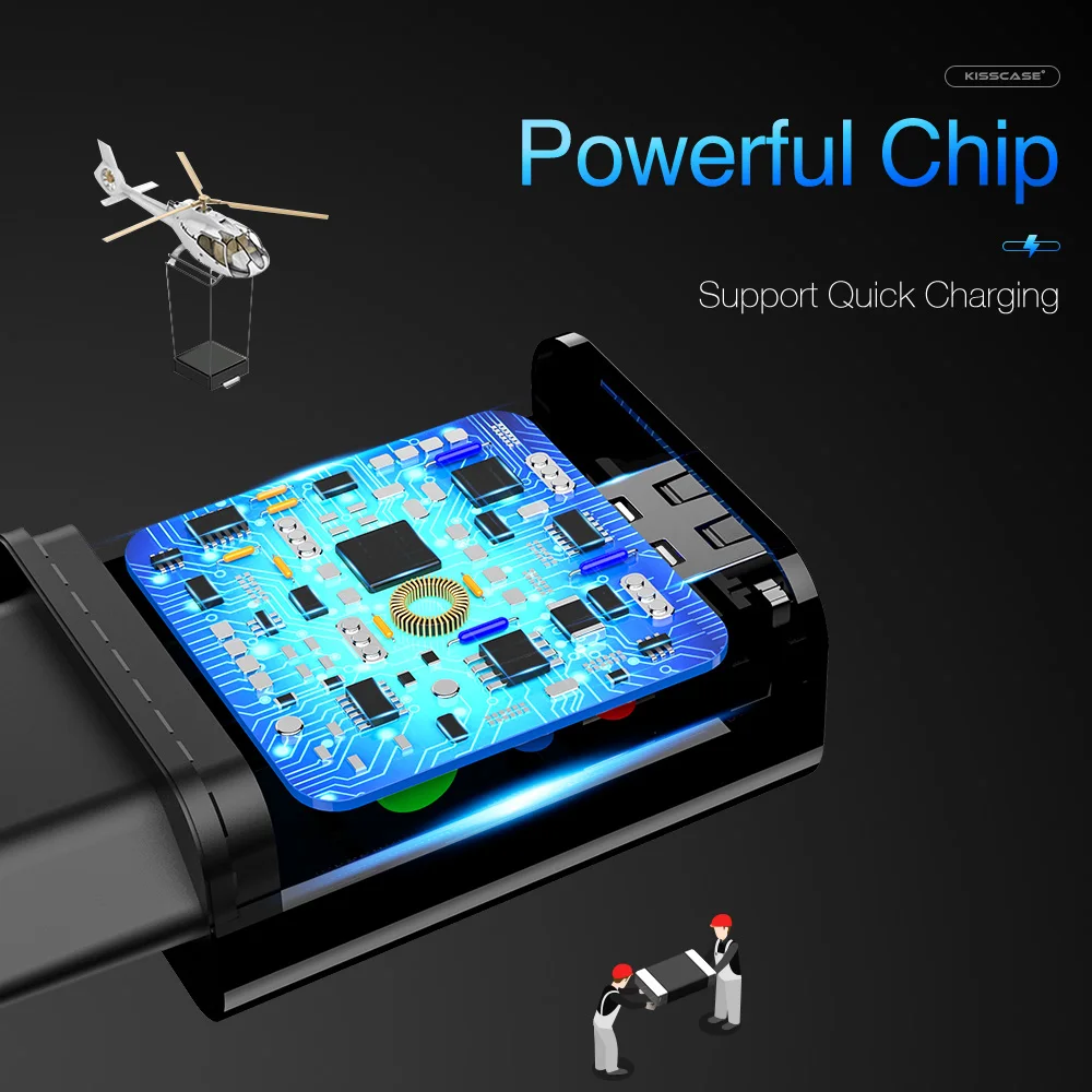 KISSCASE QC 3 0 USB быстрая зарядка Универсальный мобильный телефон для iPhone MAX XR X