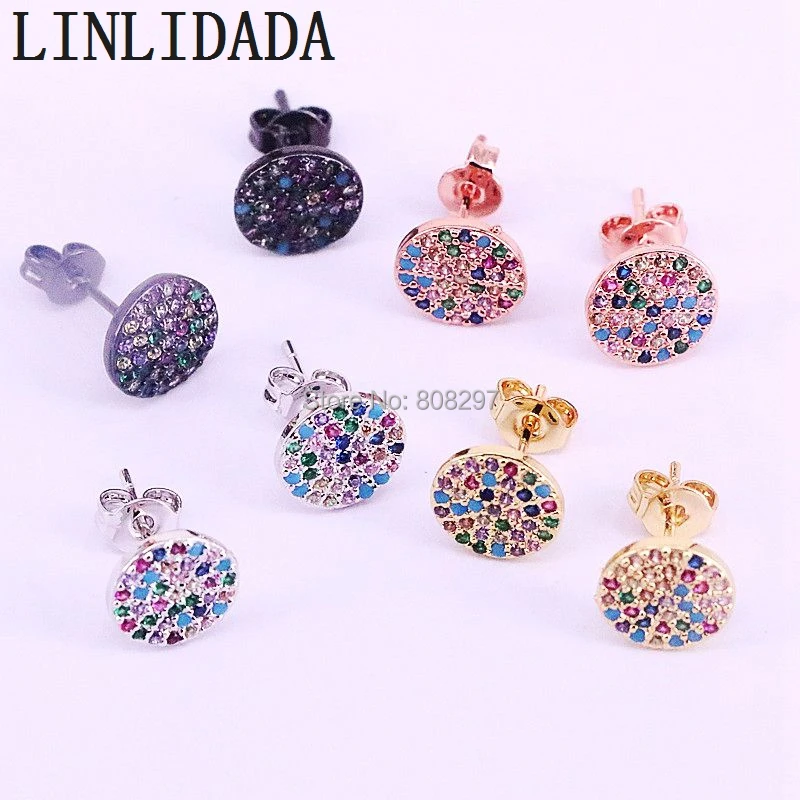 8Pair Mix Color Full Micro Rainbow CZ Round Stud Earrings For Women Fashion jewelry
8Pair Mix Color Full Micro Rainbow CZ Round Stud Earrings For Women Fashion jewelry