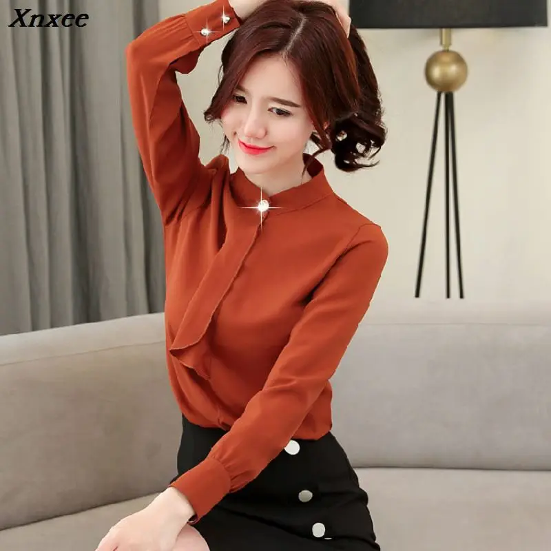 2020 spring women shirts new women's long-sleeved chiffon womens tops and blouses OL elegant plus size women clothes Xnxee
2020 spring women shirts new women's long-sleeved chiffon womens tops and blouses OL elegant plus size women clothes Xnxee