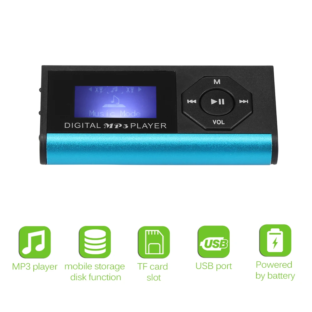 FORNORM цифровой компактный и портативный мини USB MP3 музыкальный медиаплеер с ЖК