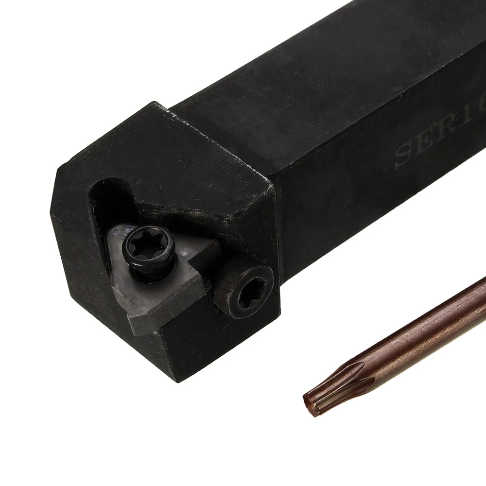 Practical Lathe Turning Tool 1pc SER1616H16 Lathe Threading Turning Tool Holder + 4Pcs 16 ER AG60 Inserts + 1pcs T15 Wrench
Practical Lathe Turning Tool 1pc SER1616H16 Lathe Threading Turning Tool Holder + 4Pcs 16 ER AG60 Inserts + 1pcs T15 Wrench
