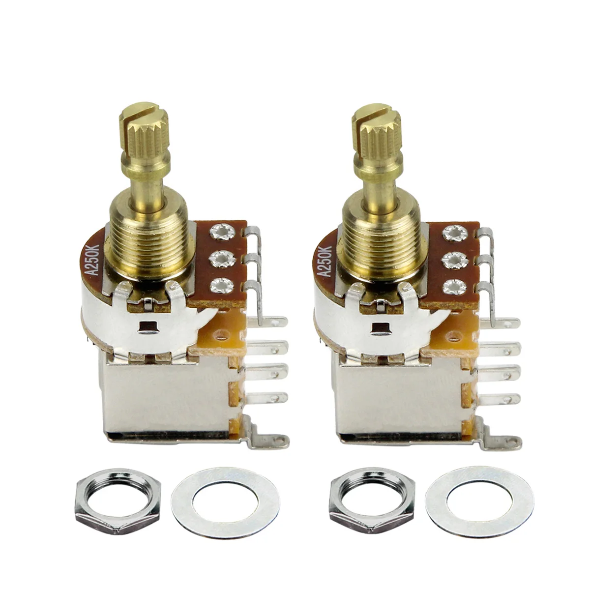 FLEOR 2PCS Push&Push Guitar Potentiometer A250K Tone Control Audio Taper Cooper Short Split Shaft
FLEOR 2PCS Push&Push Guitar Potentiometer A250K Tone Control Audio Taper Cooper Short Split Shaft