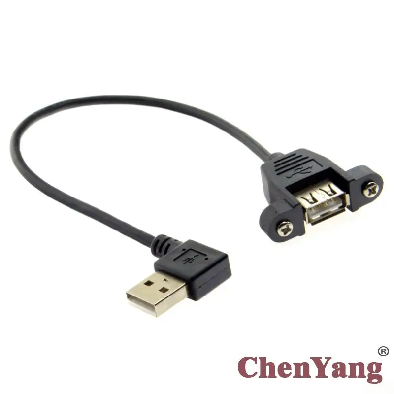 CY Chenyang USB 2.0 A Male 90 Degree Right Angled Connector to Female With Panel Mount Hole Extension Cable 20cm
CY Chenyang USB 2.0 A Male 90 Degree Right Angled Connector to Female With Panel Mount Hole Extension Cable 20cm