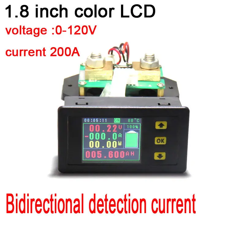 DYKB 120V +/- 200A DC Цифровой вольтметр Амперметр температурный кулона мощности двунаправленный ток Напряжение метр + шунт
DYKB 120V +/- 200A DC Цифровой вольтметр Амперметр температурный кулона мощности двунаправленный ток Напряжение метр + шунт