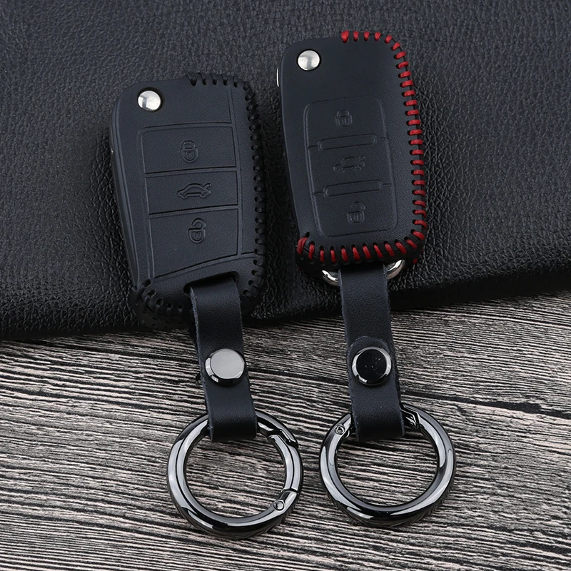 Чехол для автомобильного ключа Volkswagen VW Polo Tiguan Passat B6 B7 Golf 5 6 7 mk7 Skoda Fabia Octavia 3 A7 Kodiaq Seat