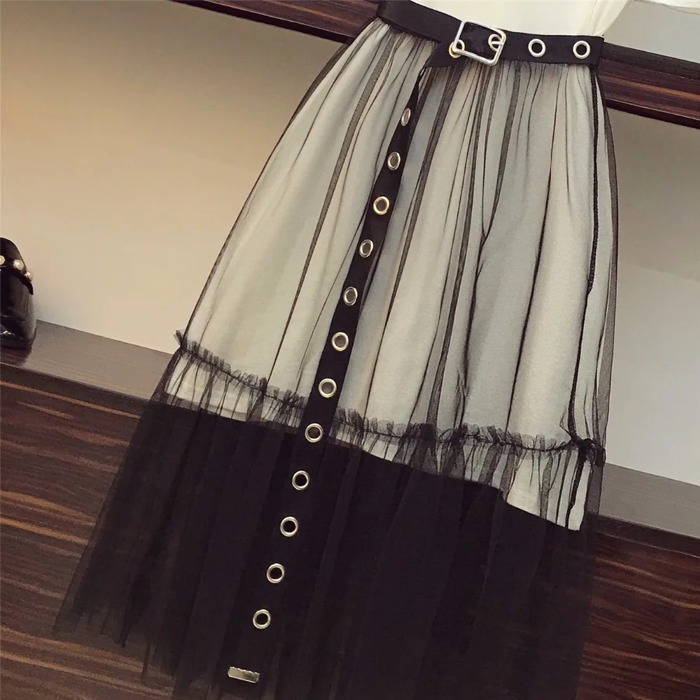 Women 2 Pieces set 2020 Summer Cotton Long Strapless T-shirt 2 Piece Skirt Suits Holes Belt See Through Mesh 2 Piece Skirt Set
Women 2 Pieces set 2020 Summer Cotton Long Strapless T-shirt 2 Piece Skirt Suits Holes Belt See Through Mesh 2 Piece Skirt Set
