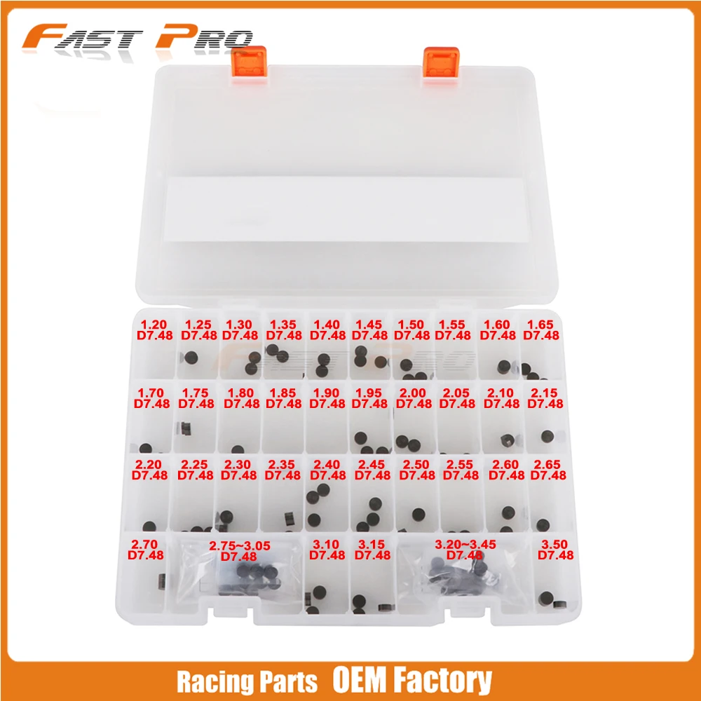 141Pcs 7.48mm Motorcycle Parts Adjustable Complete Valve Pad Shim For KAWASAKI Concours 1000 ZL1000A ER6N KL250 KLX250R KLX300R
141Pcs 7.48mm Motorcycle Parts Adjustable Complete Valve Pad Shim For KAWASAKI Concours 1000 ZL1000A ER6N KL250 KLX250R KLX300R