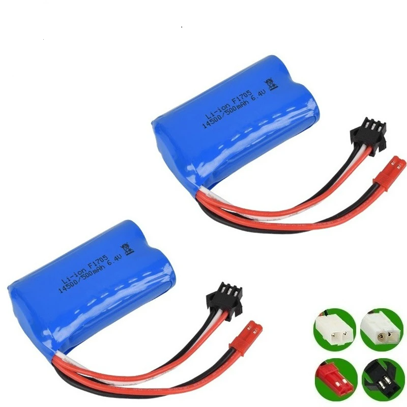 6.4v 14500 500mah Li-ion Battery for Wltoys 18401/18402 Remote Control Off-road Vehicle 6.4v battery for RC toys Car Boat 2PCS
6.4v 14500 500mah Li-ion Battery for Wltoys 18401/18402 Remote Control Off-road Vehicle 6.4v battery for RC toys Car Boat 2PCS