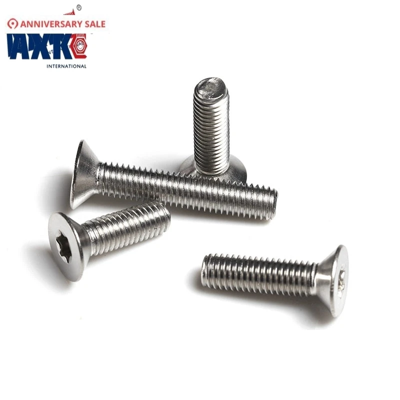 AXK 50Pcs M2 M2.5 M3 M4 Stainless Steel 304 Torx Countersunk Screw Guard Screw Six-Lobe Flat Head Machine Security Screws
AXK 50Pcs M2 M2.5 M3 M4 Stainless Steel 304 Torx Countersunk Screw Guard Screw Six-Lobe Flat Head Machine Security Screws