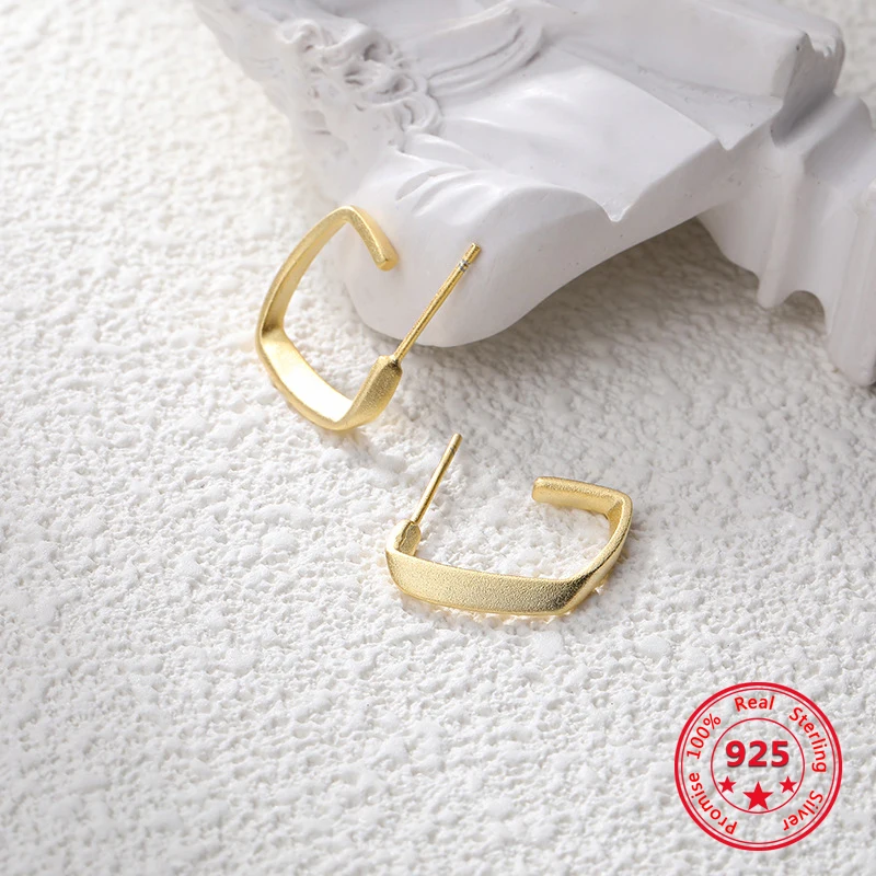 Dropshipping 100% 925 Silver Fashion Concise Delicate Gold Stud Earrings Fine Jewelry for Female
Dropshipping 100% 925 Silver Fashion Concise Delicate Gold Stud Earrings Fine Jewelry for Female