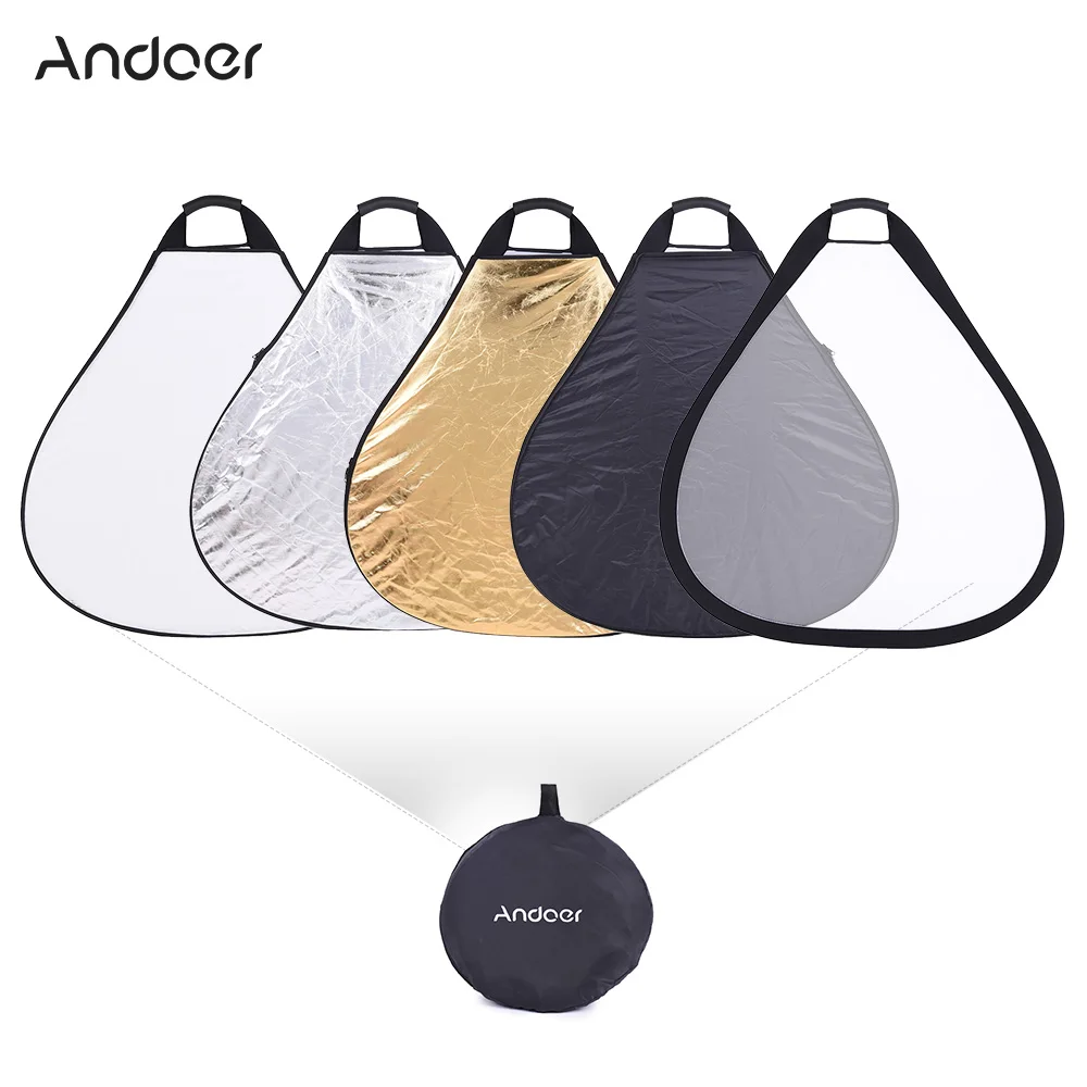 Andoer 30"/76cm Photo Studio Photography Portable Handheld Triangle Collapsible 5in1 Multi Light Reflector 5 Colors
Andoer 30"/76cm Photo Studio Photography Portable Handheld Triangle Collapsible 5in1 Multi Light Reflector 5 Colors