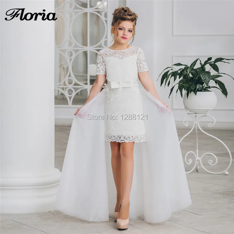 Flower Girl Dresses For Wedding 2019 New Lace Knee Length First Communion Dresses With Detachable Skirt Luxury Kids Pageant Gown
Flower Girl Dresses For Wedding 2019 New Lace Knee Length First Communion Dresses With Detachable Skirt Luxury Kids Pageant Gown