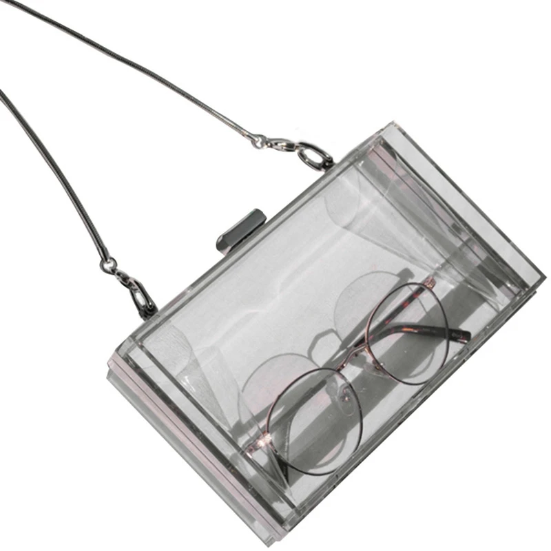 Acrylic Transparent Clutch Chain Box Women Shoulder Bags Hard Day Clutches Bags Wedding Party Evening Purse(Silver)
Acrylic Transparent Clutch Chain Box Women Shoulder Bags Hard Day Clutches Bags Wedding Party Evening Purse(Silver)