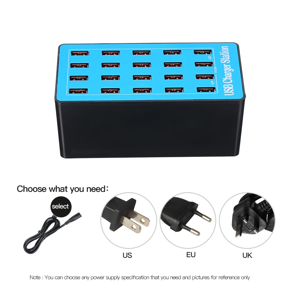 USB Smart Charger with 20 Ports Power Adapter of Universal Compatibility Charging Station for Family and Office Use
USB Smart Charger with 20 Ports Power Adapter of Universal Compatibility Charging Station for Family and Office Use