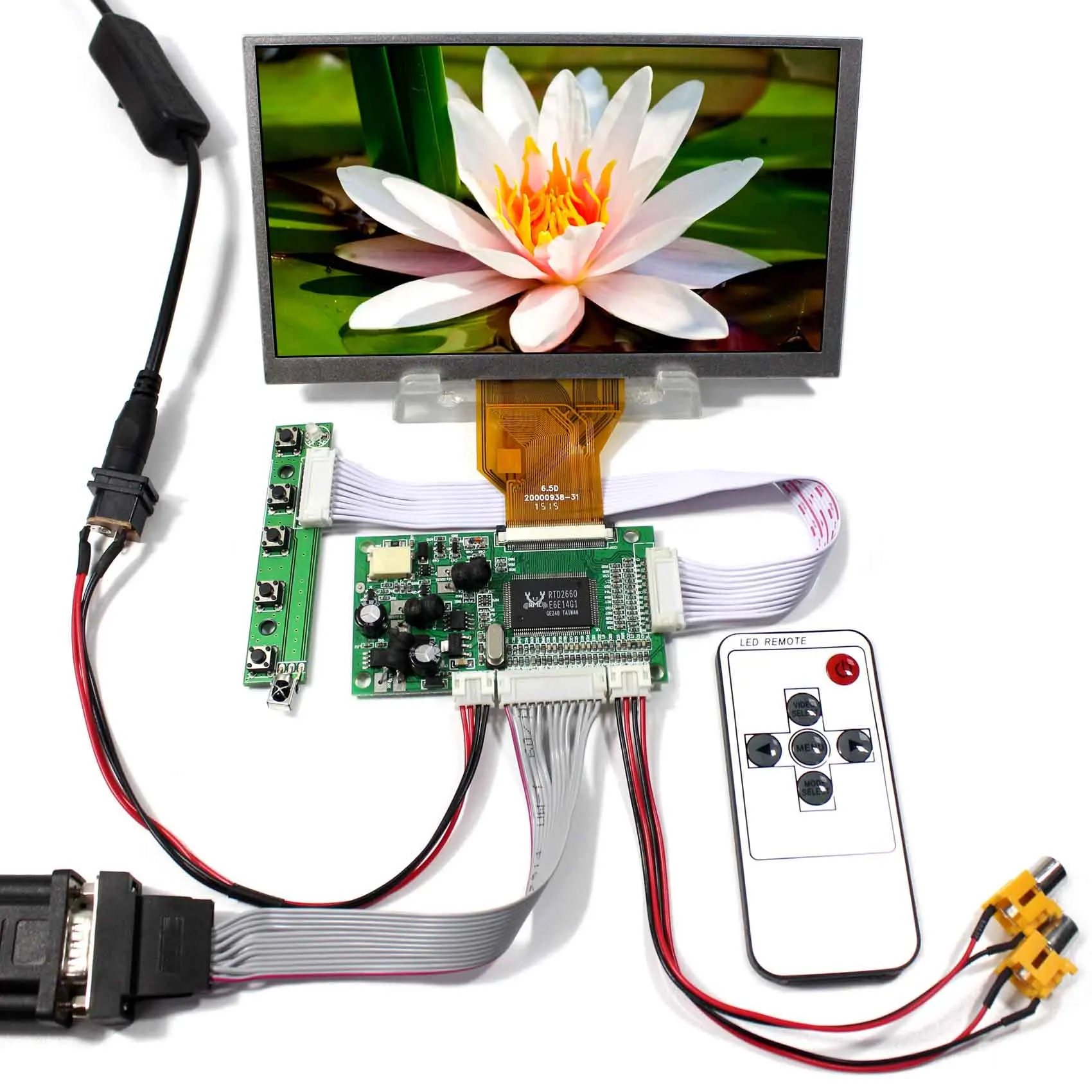 6.5" LCD VGA AV Board Display Control 6.5inch lcd screen 800x480 AT065TN14 LCD Driver
6.5" LCD VGA AV Board Display Control 6.5inch lcd screen 800x480 AT065TN14 LCD Driver