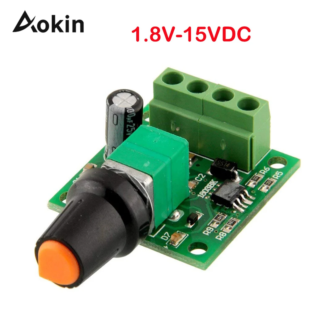 

1.8v 3v 5v 6v 7.2v 12v 2a 30w Dc Motor Speed Controller 1803bk Mini Motor Speed Regulator Controls Pwm Adjustable Driver Switch