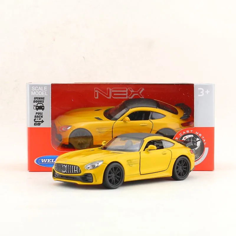 

WELLY Toy/Diecast Vehicle Model/1:36 Scale/AMG GTR Super Racing/Pull Back Car/Educational Collection/Gift For Children