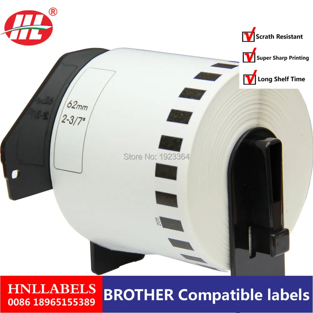 5x рулонов совместимые этикетки Brother стикер со штрих кодом dk22205 dk 22205 22205|Офисная