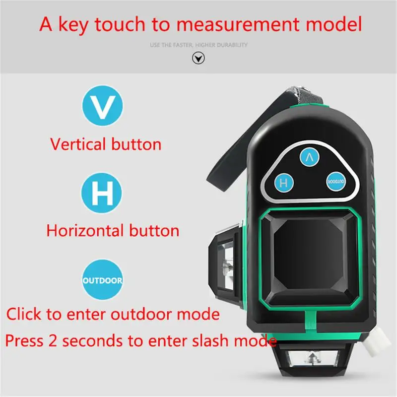 3D 12Lines Green Laser Levels Self-Leveling 360 Horizontal And Vertical Cross Super Powerful Green Laser Beam Line
3D 12Lines Green Laser Levels Self-Leveling 360 Horizontal And Vertical Cross Super Powerful Green Laser Beam Line