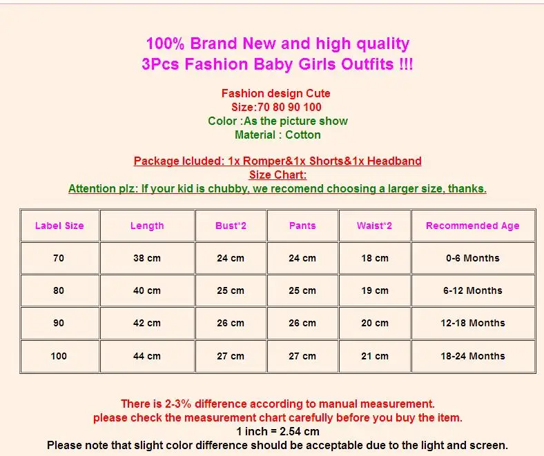 3PCS Newborn Baby Girls Clothes Sets Tops Romper Shorts Headbands 3pcs Cute Summer Outfits Clothes Baby 0-18M
3PCS Newborn Baby Girls Clothes Sets Tops Romper Shorts Headbands 3pcs Cute Summer Outfits Clothes Baby 0-18M