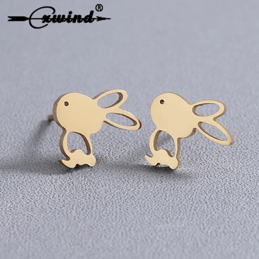 Cxwind Cute Stainless Steel Animal Earrings Gold Color Lovely Bunny Rabbit Stud Earrings for Women Girl Tiny Heart Gifts Bijoux
Cxwind Cute Stainless Steel Animal Earrings Gold Color Lovely Bunny Rabbit Stud Earrings for Women Girl Tiny Heart Gifts Bijoux