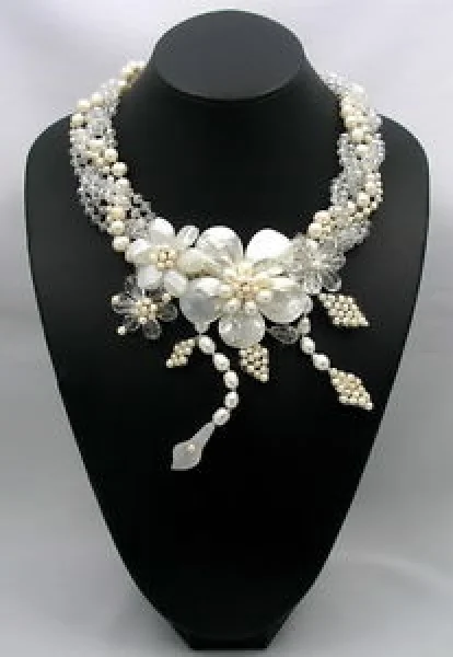 Женское кружевное ожерелье с подвеской в виде цветка 18 дюймов|lace necklace|fashion