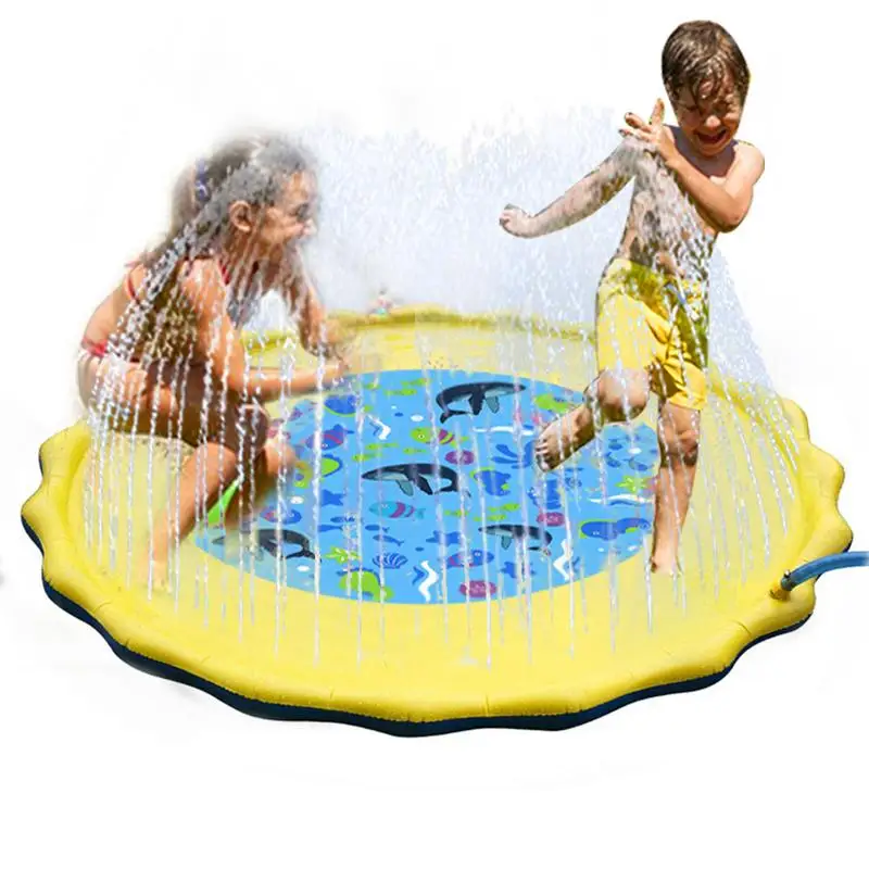 Children's Toy Baby Outdoor Summer Water Spray Mat Two Valves Quick Draining Play Mat Beach Fun Water Mat Toy for Baby Kid Child
Children's Toy Baby Outdoor Summer Water Spray Mat Two Valves Quick Draining Play Mat Beach Fun Water Mat Toy for Baby Kid Child