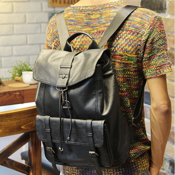 New Designer Men Backpacks Pu Leather Rucksack School Bag For Teenagers Black Students Backpack Travel Bolsas Mochila Feminina
New Designer Men Backpacks Pu Leather Rucksack School Bag For Teenagers Black Students Backpack Travel Bolsas Mochila Feminina