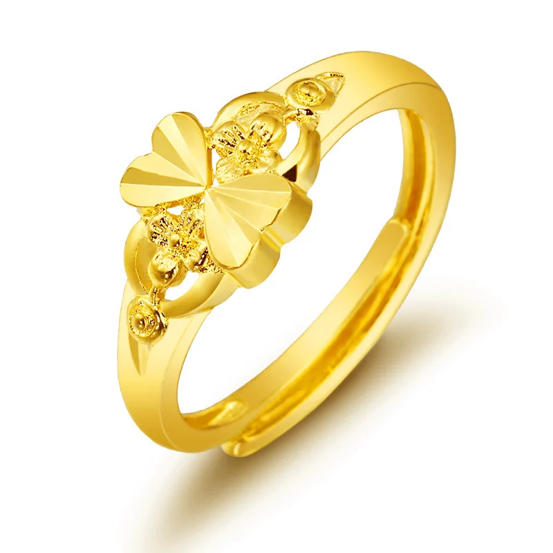 24K Gold Jelwery Wedding Ring Exquisite Flower Shape Opening Adjustable Ring Charms Best Friend Gift Love Symbol For Woman
24K Gold Jelwery Wedding Ring Exquisite Flower Shape Opening Adjustable Ring Charms Best Friend Gift Love Symbol For Woman