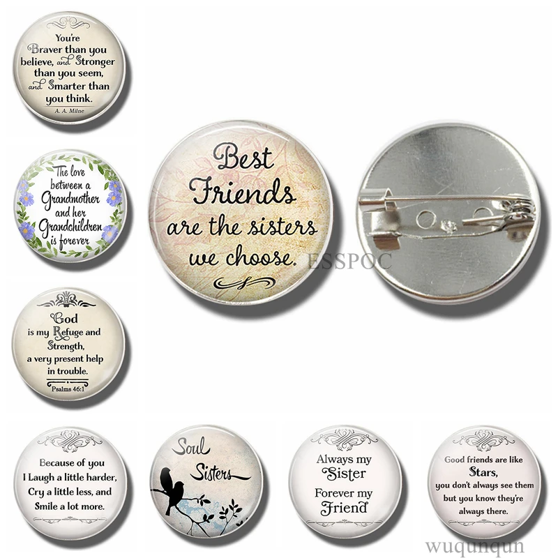 Best Friends Are The Sisters We Choose Friendship Quote Brooch Glass Dome Badge Pin Backpack Jewelry Sister Friends Women Gifts
Best Friends Are The Sisters We Choose Friendship Quote Brooch Glass Dome Badge Pin Backpack Jewelry Sister Friends Women Gifts