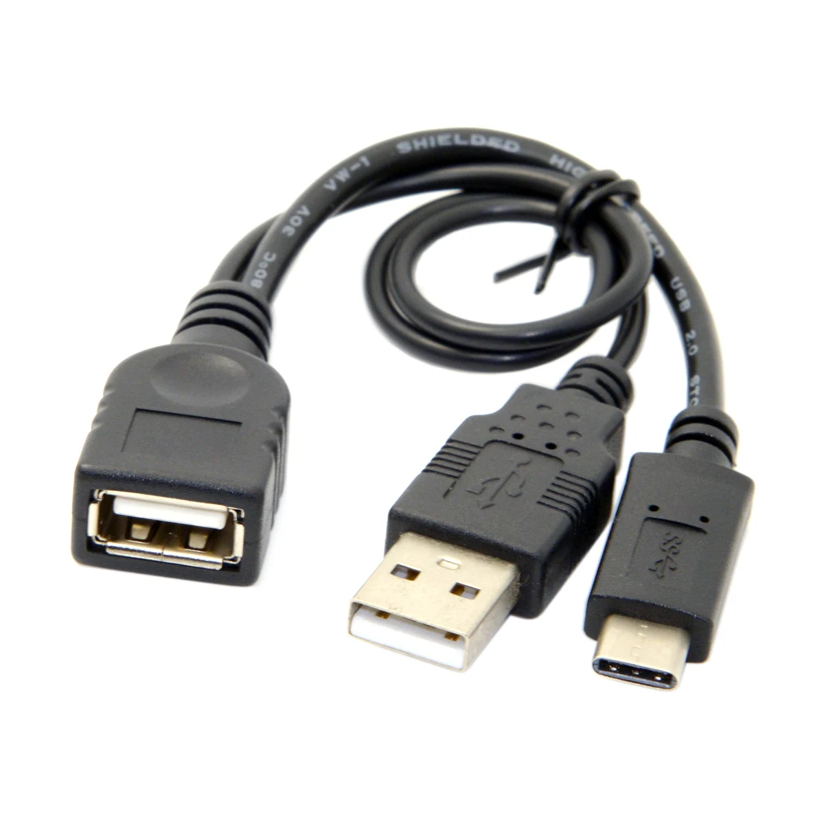 

Type-C USB 3.1 USB-C to USB 2.0 Female OTG Data Power Cable for Cell Phone & Tablet & Lap top & Mac book Pro & Hard Disk Drive