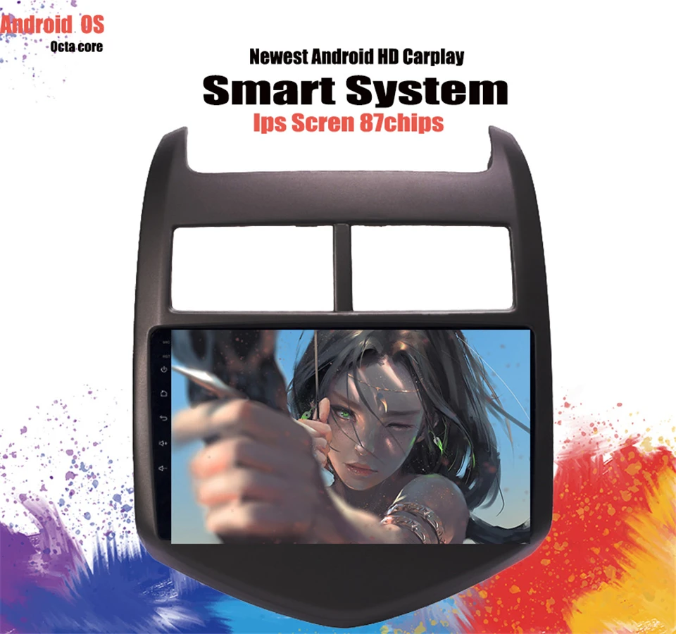 1DIN 4 + 64G Android 10 0 автомобильный аудио DVD плеер для Cheverolet aveo SONIC 2011-2013 gps мультимедиа