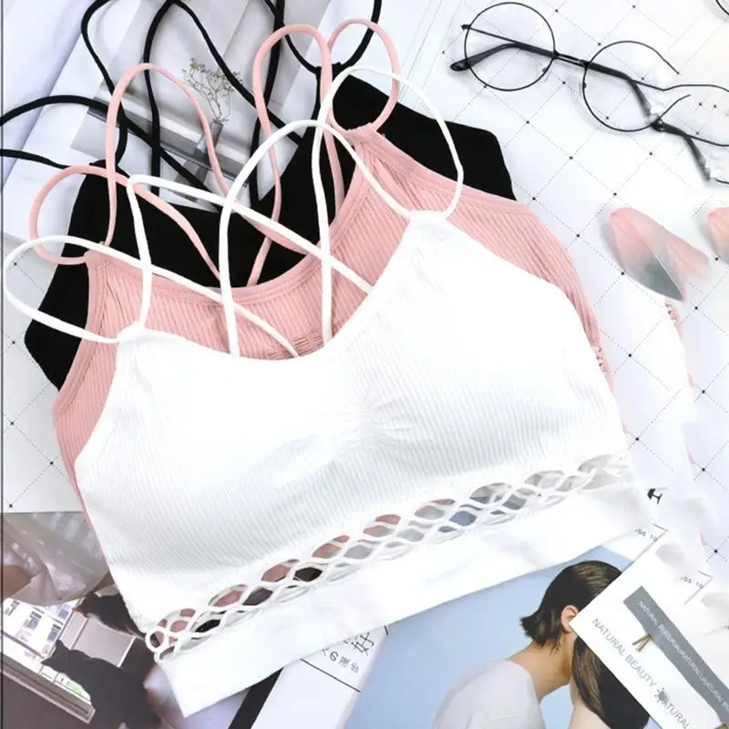 Новый обмотанный грудь сексуальная нить полые Йога микро-воротник нижнее белье без стального кольца удобный топ
Новый обмотанный грудь сексуальная нить полые Йога микро-воротник нижнее белье без стального кольца удобный топ