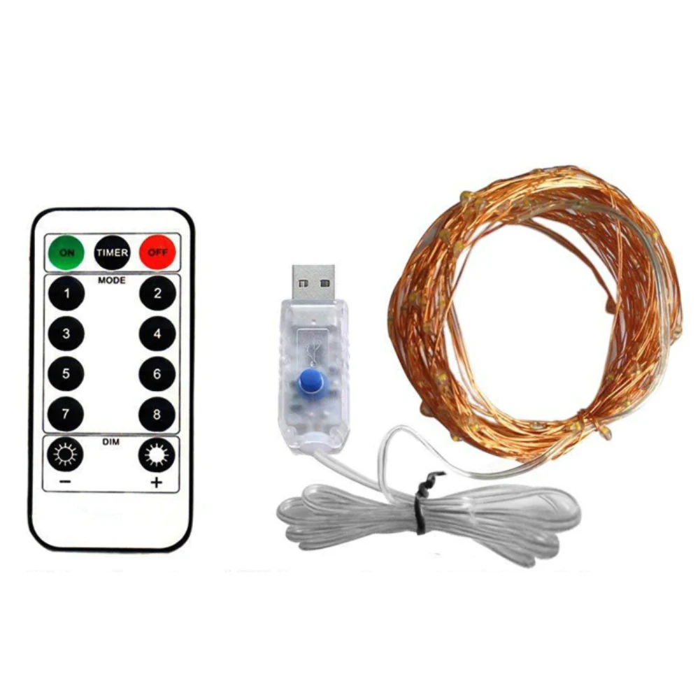 5M 10M Copper Wire LED Light Strip DC 5V USB Remote Controller Dimming Background Light Flexible Tape Ribbon For Christmas
5M 10M Copper Wire LED Light Strip DC 5V USB Remote Controller Dimming Background Light Flexible Tape Ribbon For Christmas