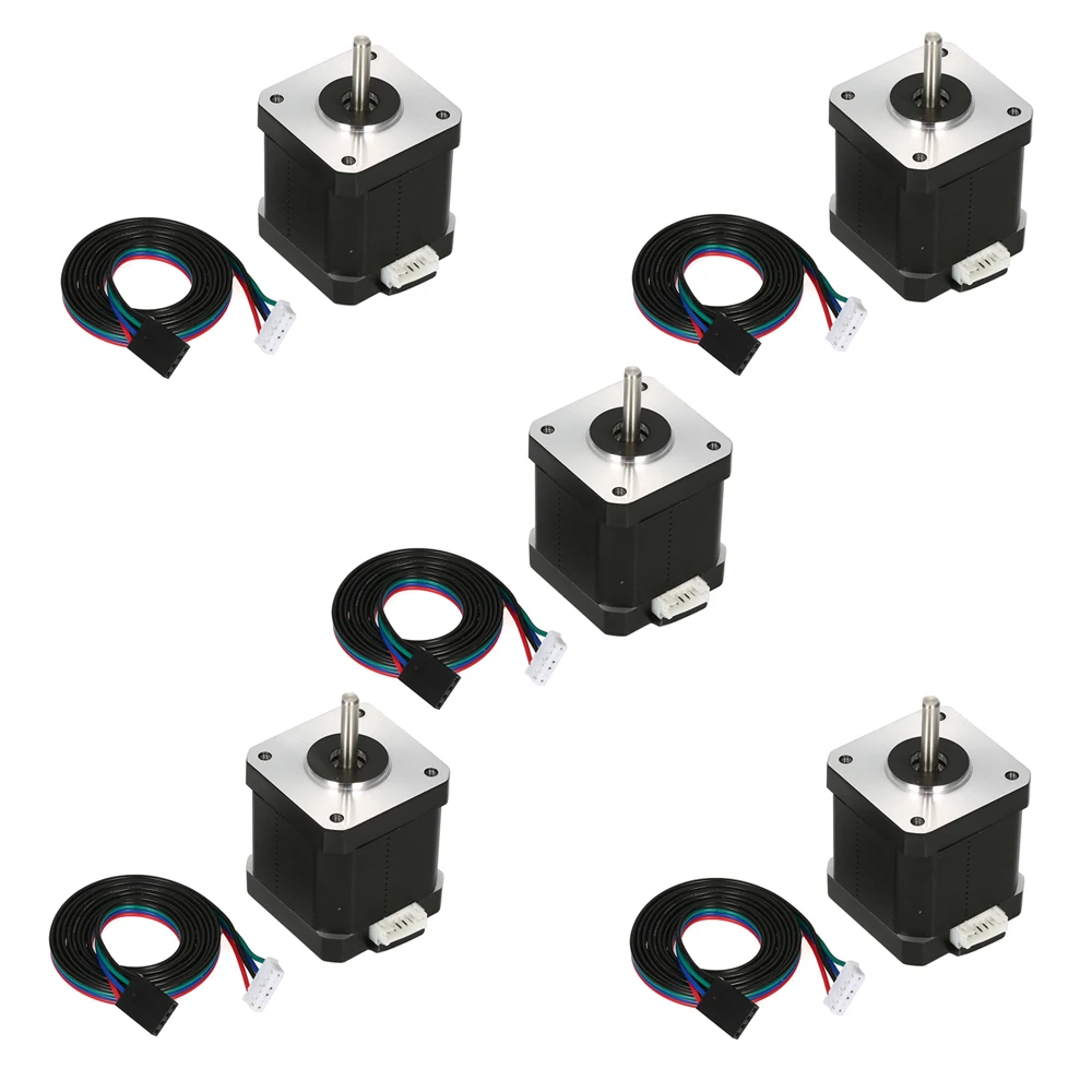 Шаговый двигатель Nema 17 17HS8401S, 48 мм, 42 двигателя, 1,8 А, 52 Н, см, 4 разъема, для 3D-принтера, лазера с ЧПУ, 5 шт.
Шаговый двигатель Nema 17 17HS8401S, 48 мм, 42 двигателя, 1,8 А, 52 Н, см, 4 разъема, для 3D-принтера, лазера с ЧПУ, 5 шт.