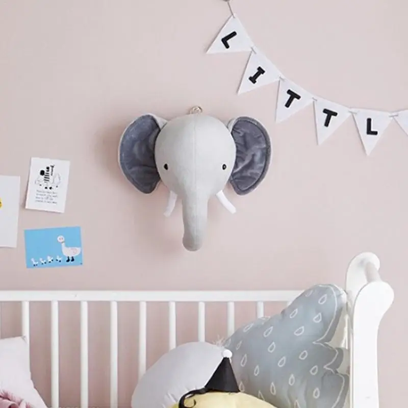 Baby Children's Room Ornaments Elephant Bunny Head Wall Decoration Plush Doll 3D Filled Elephant Rabbit judicious
Baby Children's Room Ornaments Elephant Bunny Head Wall Decoration Plush Doll 3D Filled Elephant Rabbit judicious