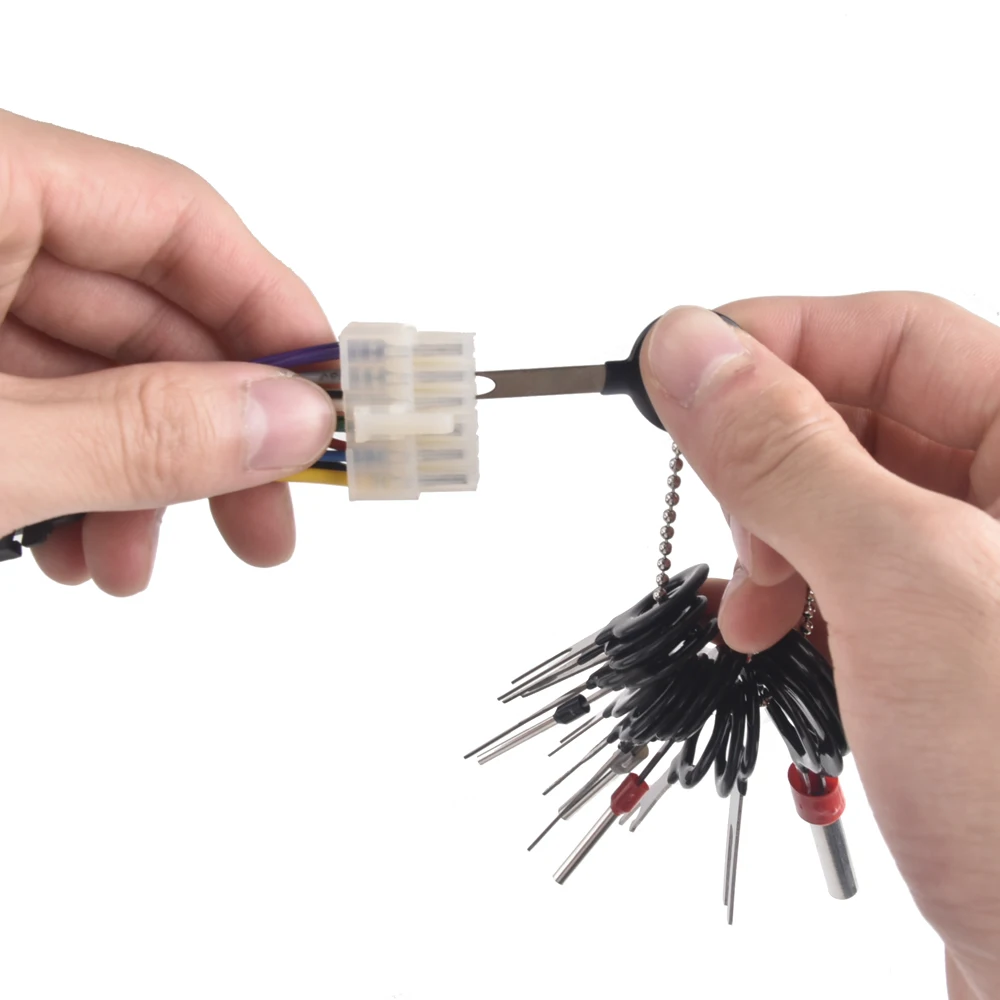 18pcs Auto Car Plug Circuit Board Wire Harness Terminal Extraction Disassembled Crimp Pin Back Needle Remove Tool Kit
18pcs Auto Car Plug Circuit Board Wire Harness Terminal Extraction Disassembled Crimp Pin Back Needle Remove Tool Kit