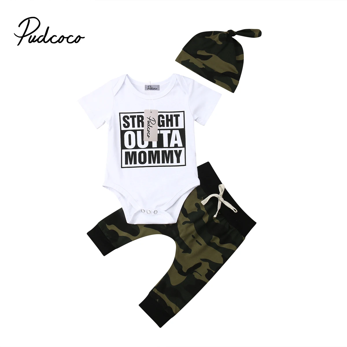 3Pcs Newborn Toddler Baby Boys Cotton Bodysuit Jumpsuit Camouflage Pants Hat Causal Outfits Clothes 0-24M
3Pcs Newborn Toddler Baby Boys Cotton Bodysuit Jumpsuit Camouflage Pants Hat Causal Outfits Clothes 0-24M