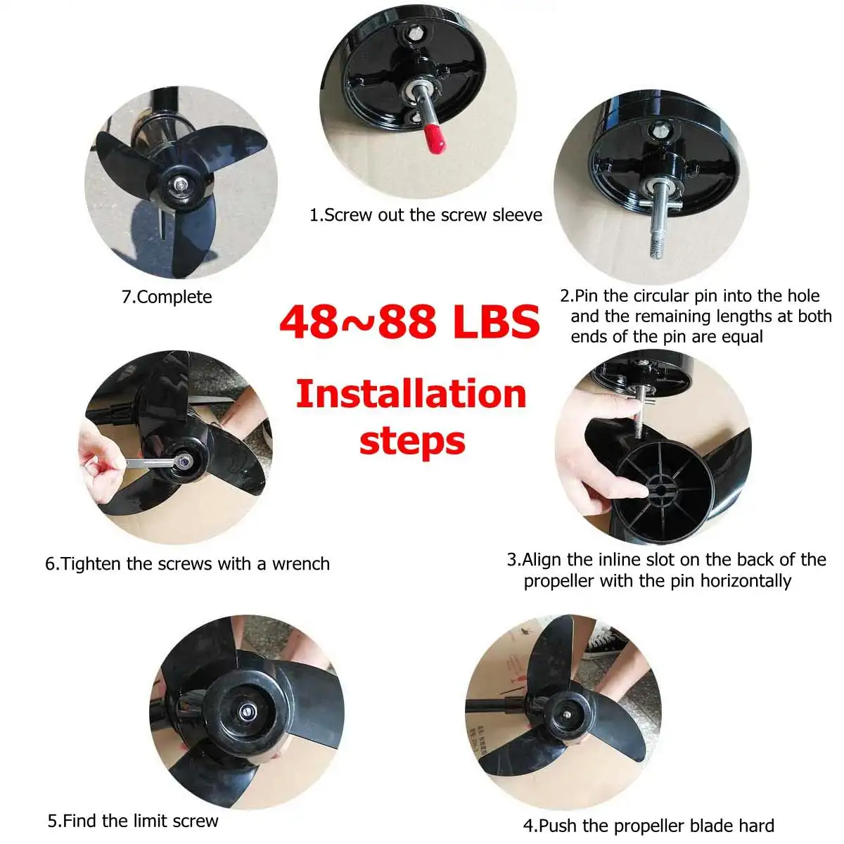 DC 12/24V 18/28/40/48/60/88LBS Electric Trolling Motor Inflatable Boat Outboard Engine
DC 12/24V 18/28/40/48/60/88LBS Electric Trolling Motor Inflatable Boat Outboard Engine
